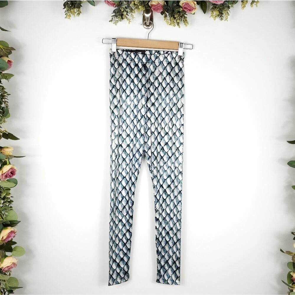 BlackMilk Dragon Scales Silver Leggings XS